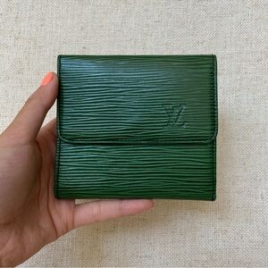 Louis Vuitton Green Epi Elise Wallet